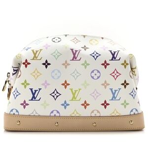LV x M White Multicolor Monogram Cosmetic Case GM